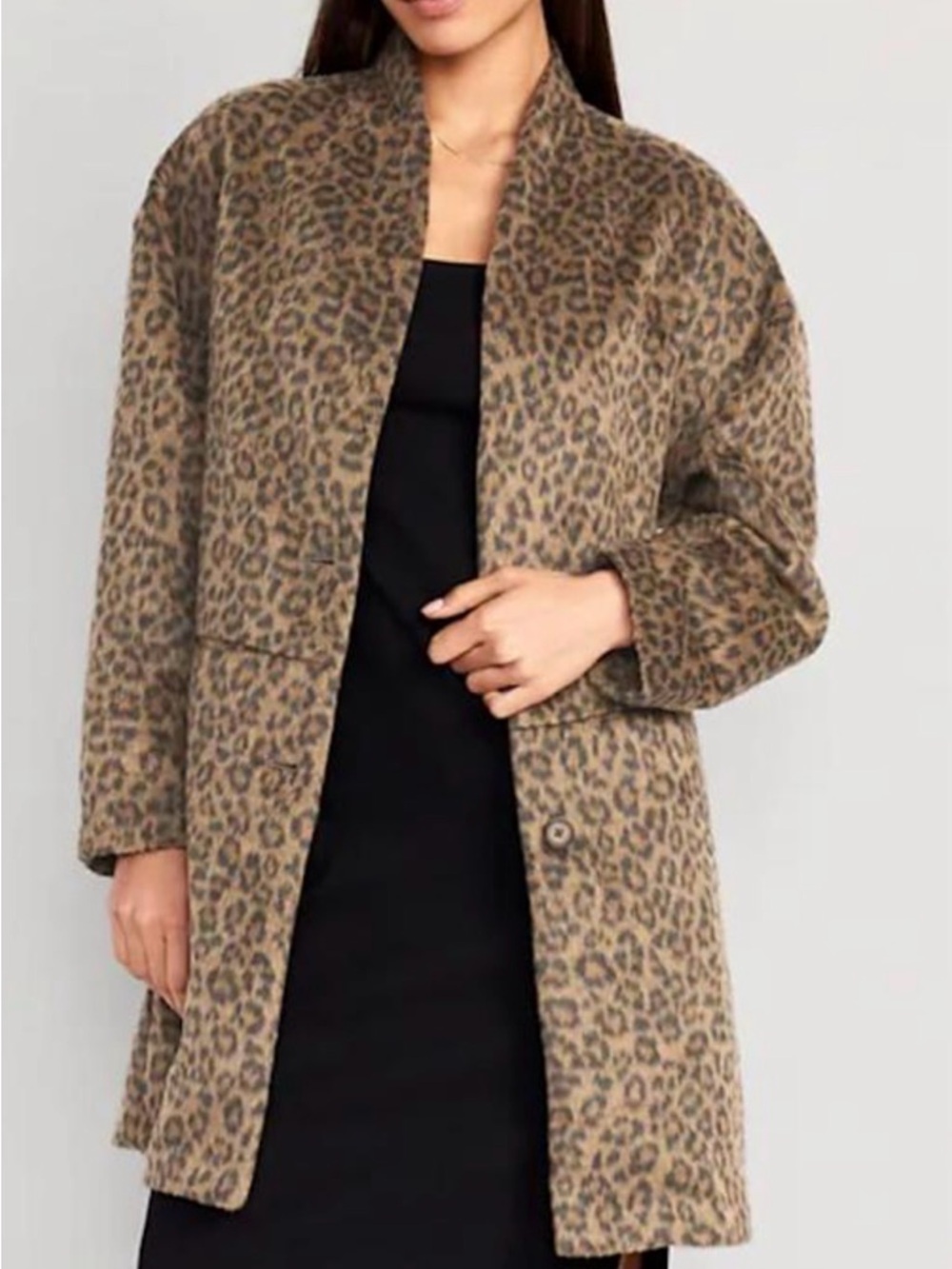 NWT Old Navy Leopard Print Cardigan Coat Womens Large
